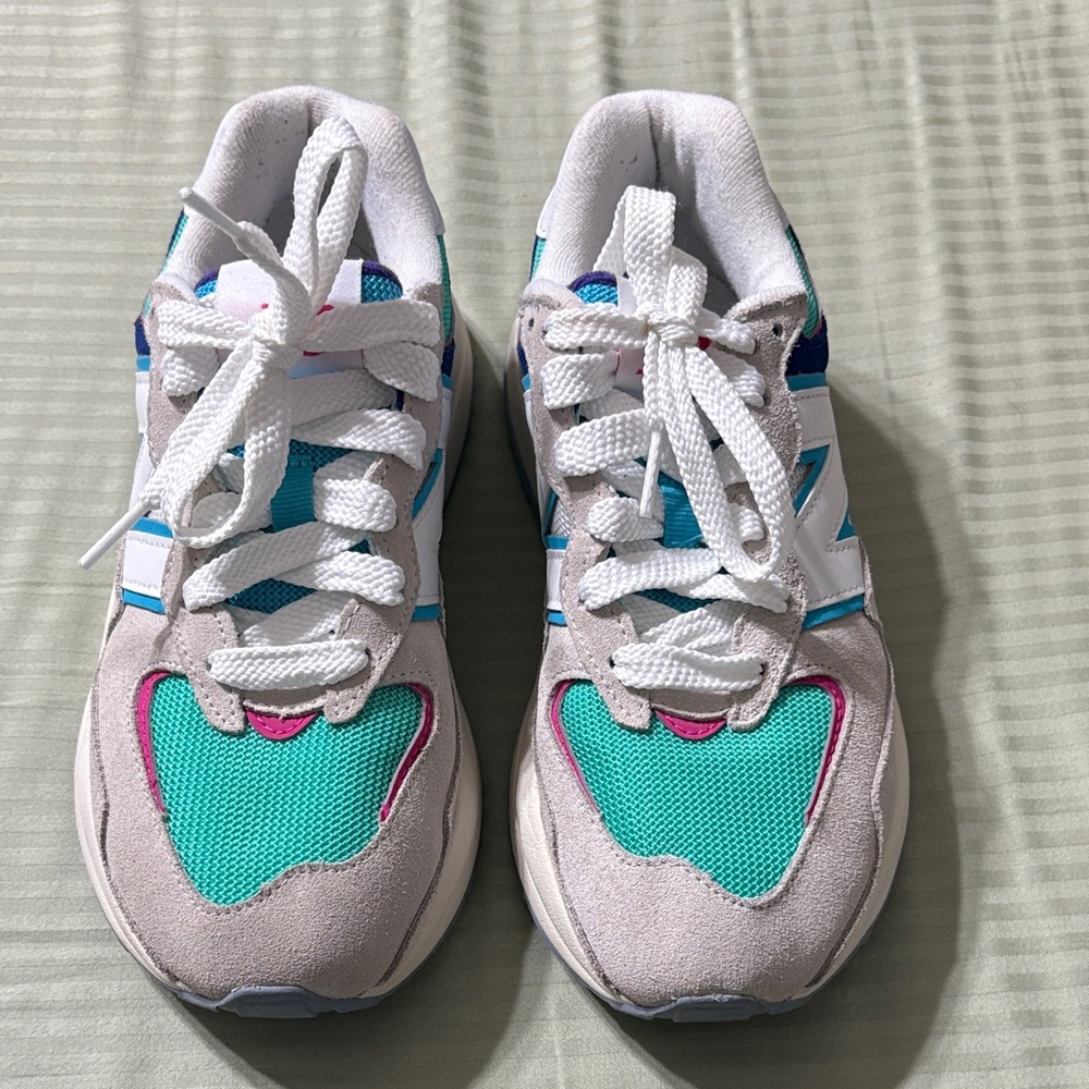 New Balance 57/40 Purple and Teal Sneakers. Size 61/2 women.